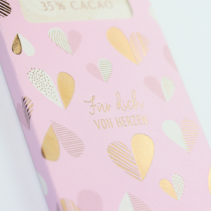 Bio-Schokolade „Für dich von Herzen“