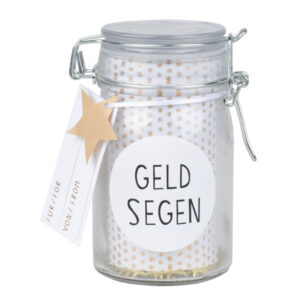 Geschenkglas „Geldsegen“