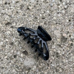 glossy black midi